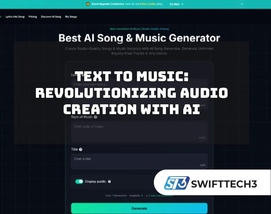 Text to Music- Revolutionizing Audio Creation with AI